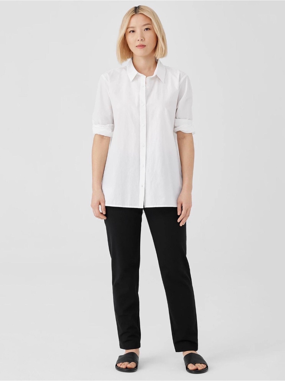 Eileen Fisher System Stretch Ponte Slim Pants 2X Black